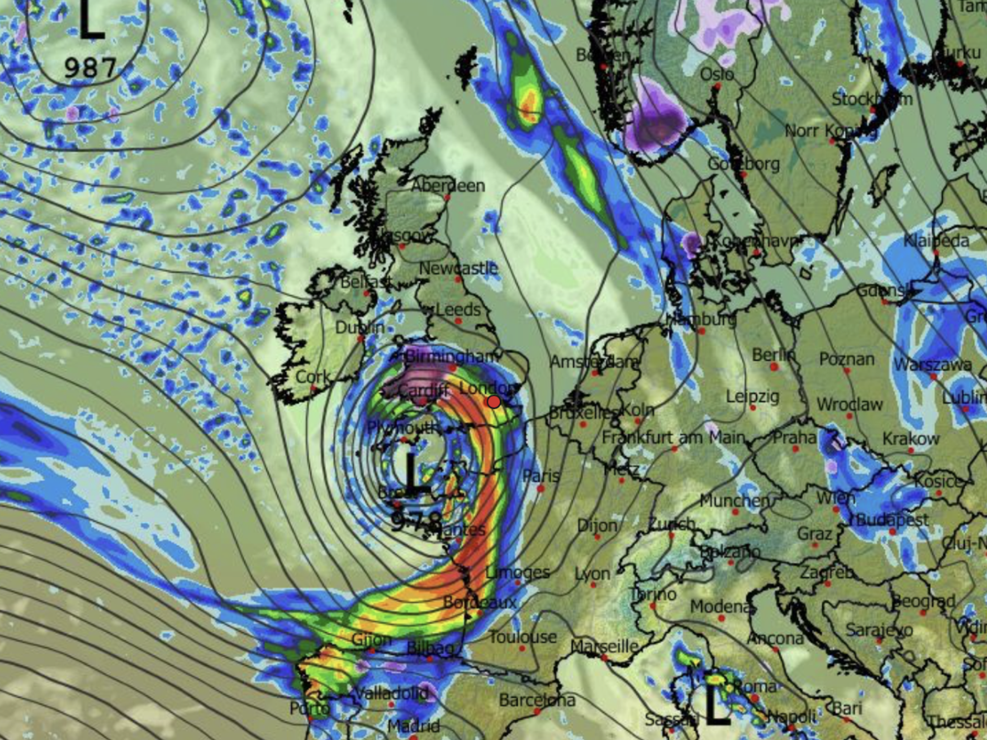 Wind and rain plough through during the start of December