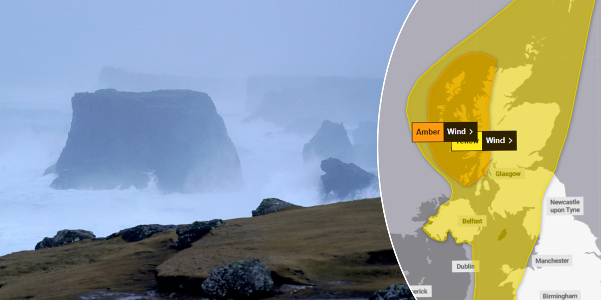 NextImg:Met Office issues rare AMBER weather warning as Storm Ashley looms - 'Danger to life'