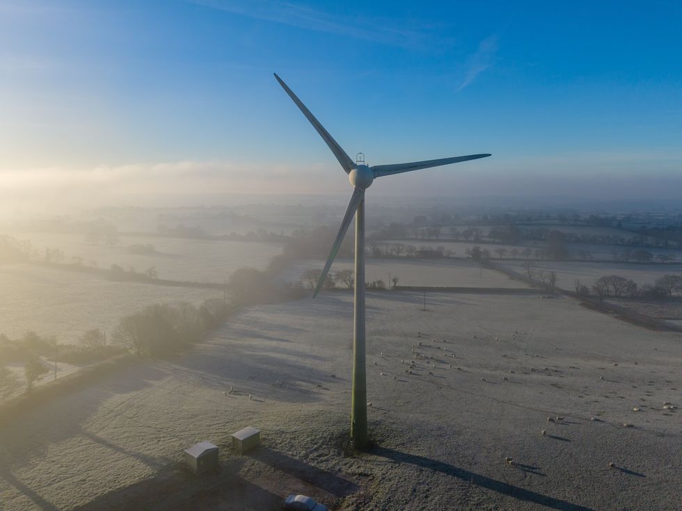 Wind mill in rural area