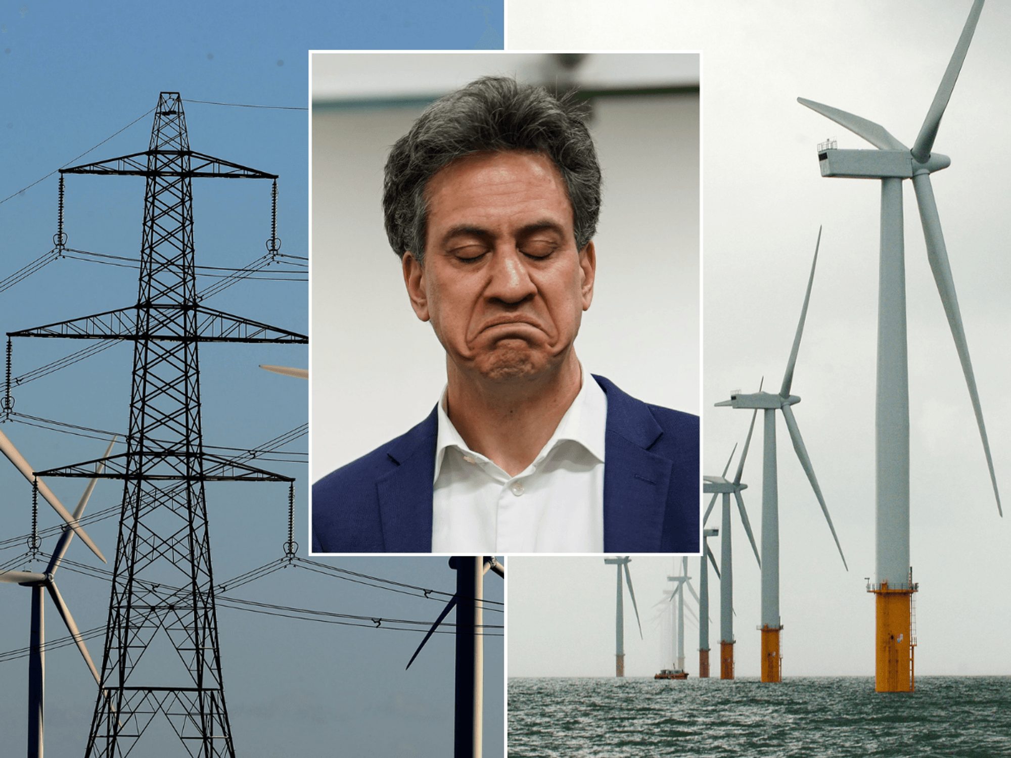 Wind turbines/Ed Miliband