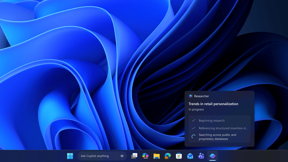 Barra de tarefas de IA do Windows 11