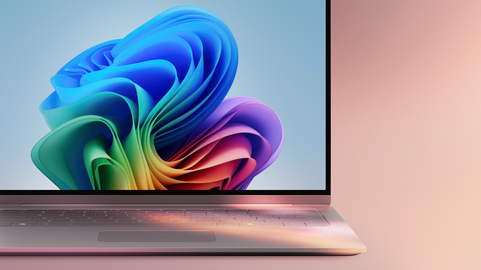 windows 11 screensaver on-screen of a laptop pc