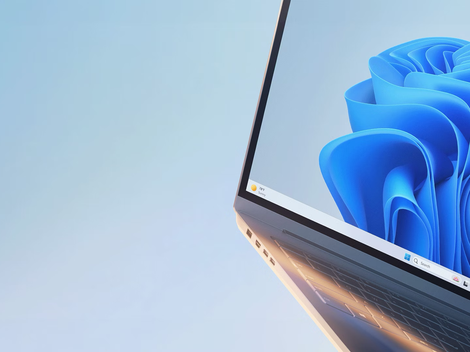 windows 11 wallpaper shown on a laptop PC