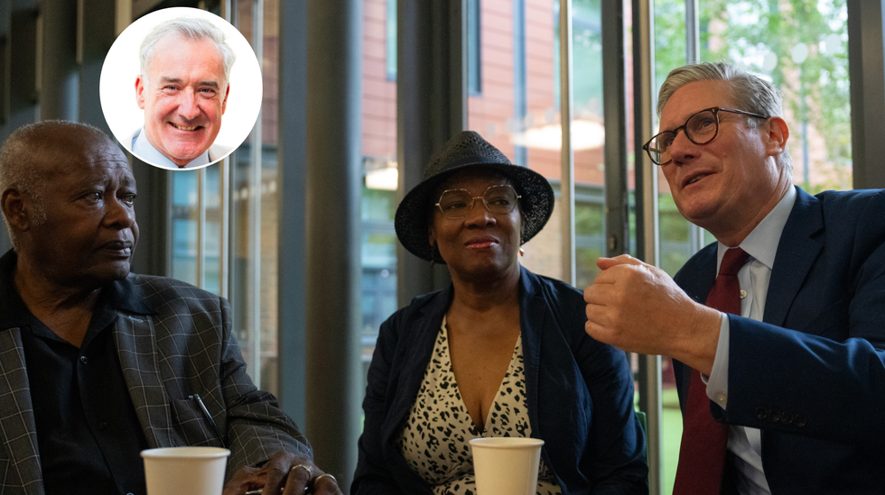 Windrush generation (left), Keir Starmer (right)