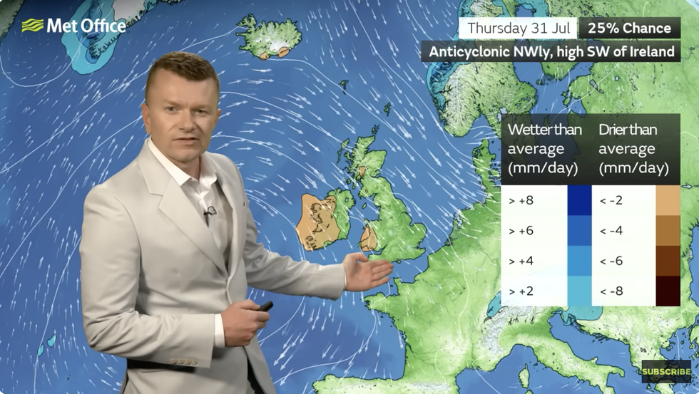 Winds coming from the north will battle the Azores High, according to Greg Dewhurst