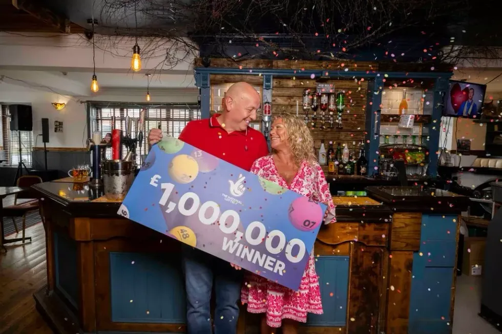 Winner John Parker and his wife