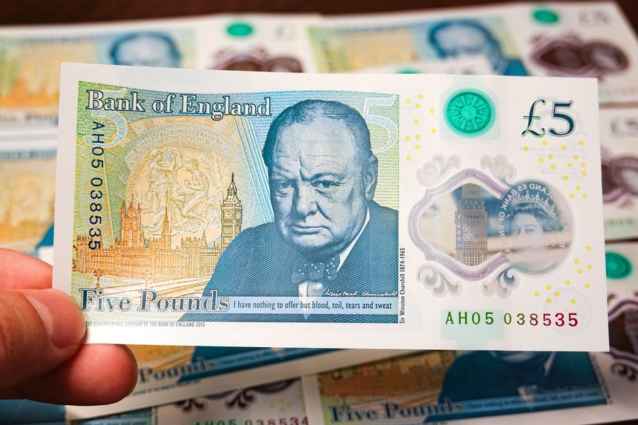 Tờ tiền giấy in hình Winston Churchill