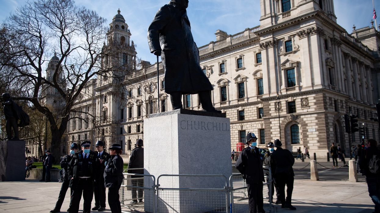 Winston Churchill's statue in Westminster