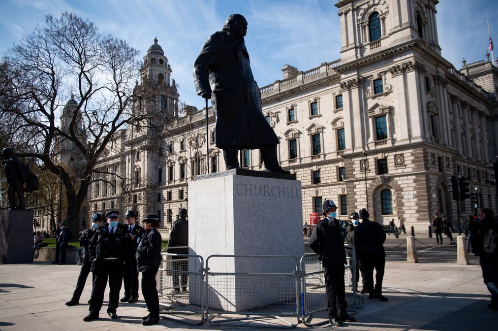 Winston Churchill's statue in Westminster