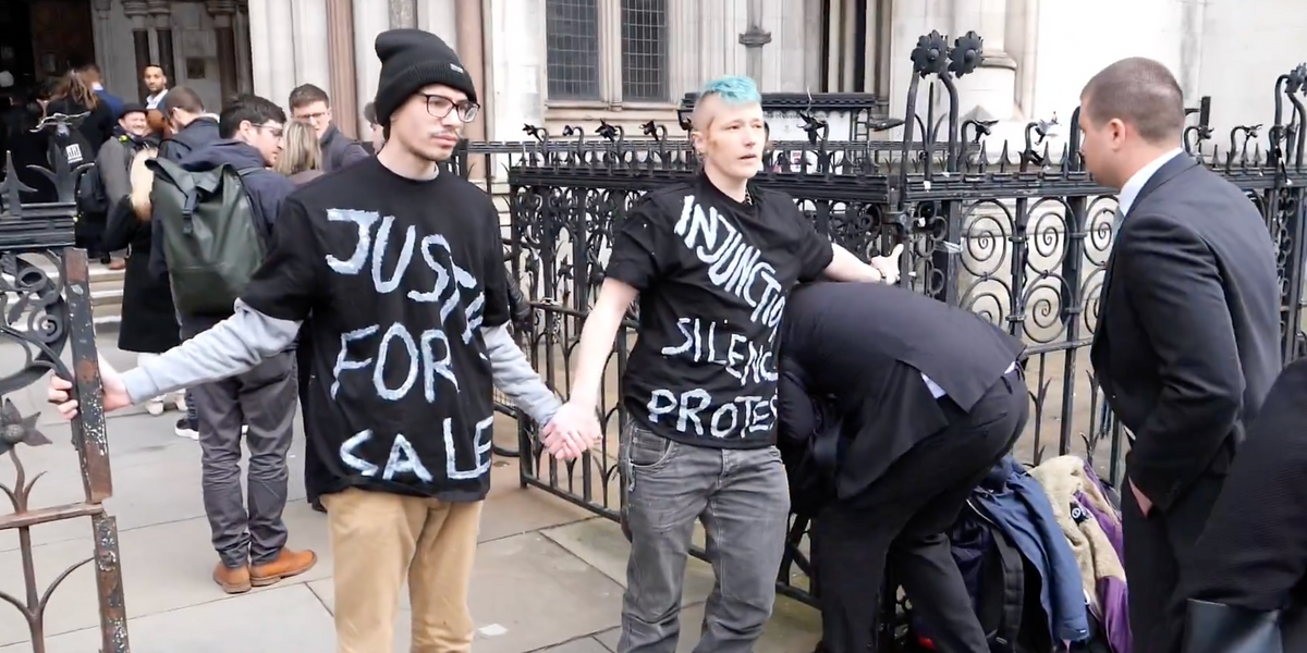 Just Stop Oil activists glue themselves to court gates instead of attending own trial