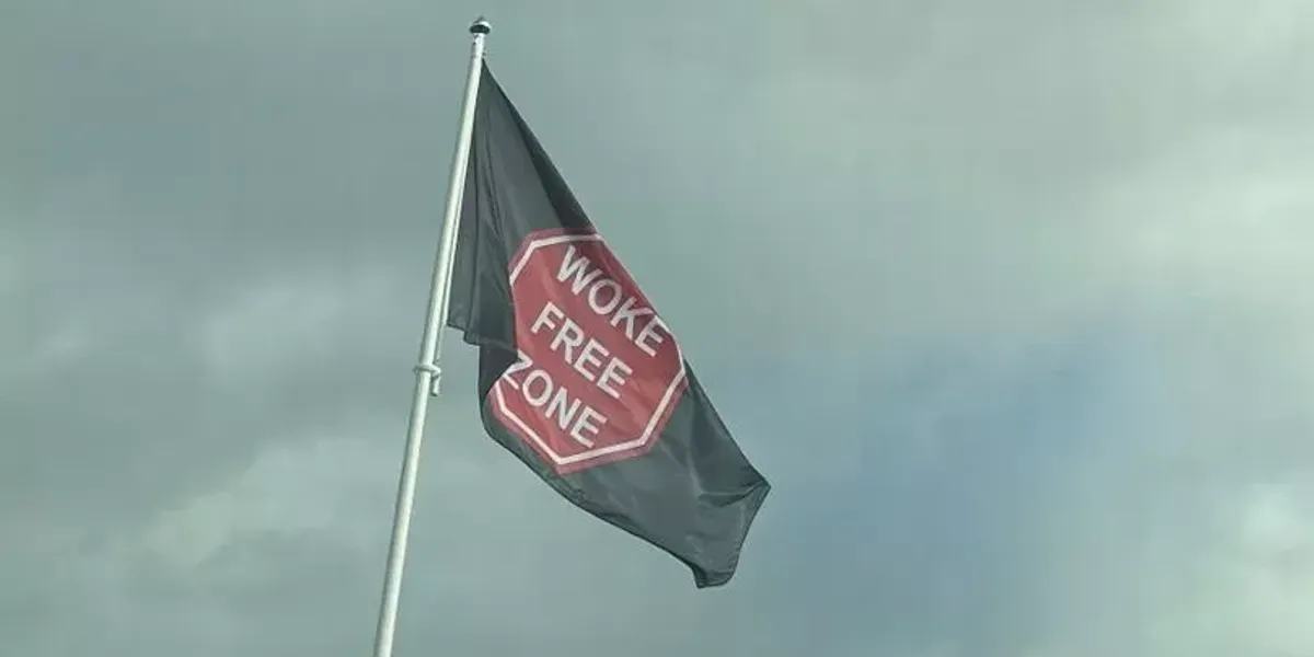 NextImg:'Woke-free zone' flag at company HQ forced to be pulled down after failing to get planning permission
