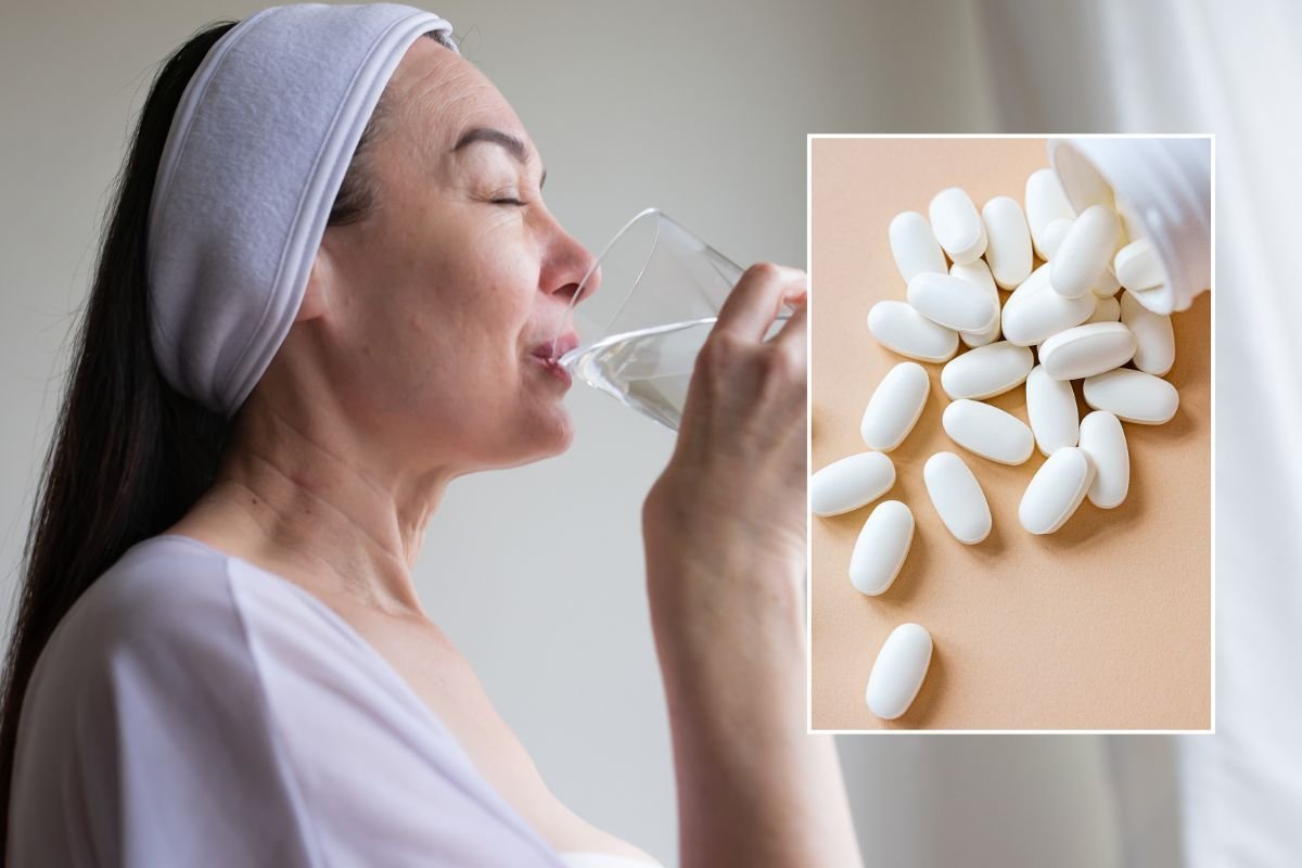 WOMAN AND ARGININE SUPPLEMENT