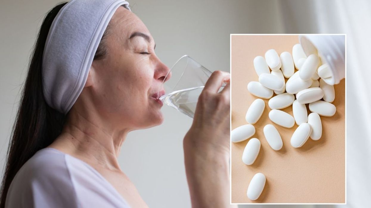 WOMAN AND ARGININE SUPPLEMENT