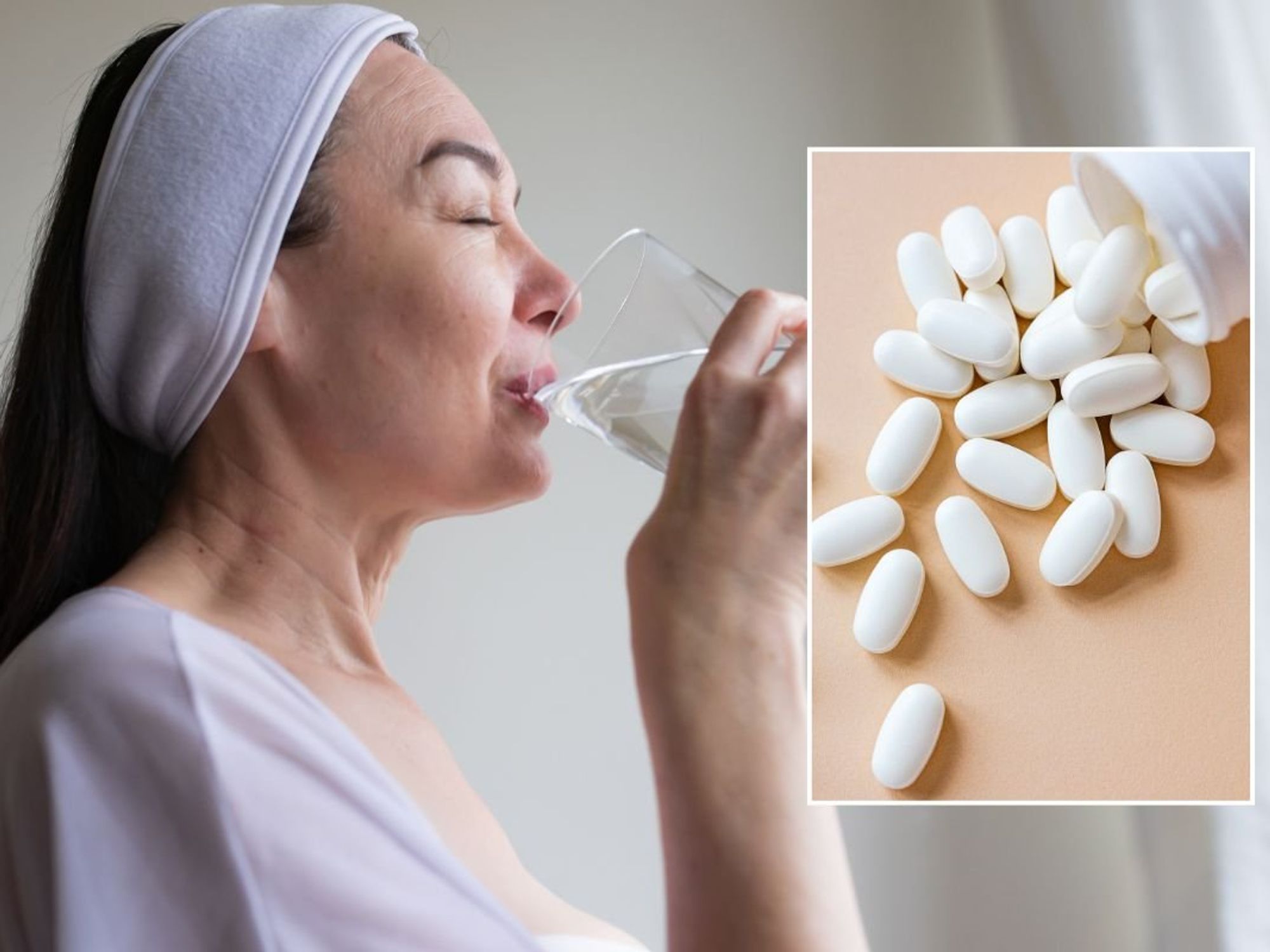 WOMAN AND ARGININE SUPPLEMENT