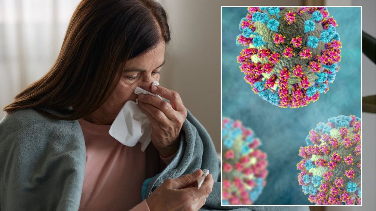 WOMAN AND FLU ILLUSTRATION