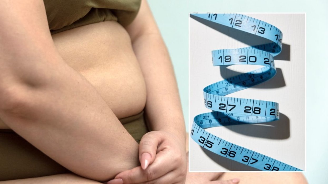 WOMAN and measuring tape