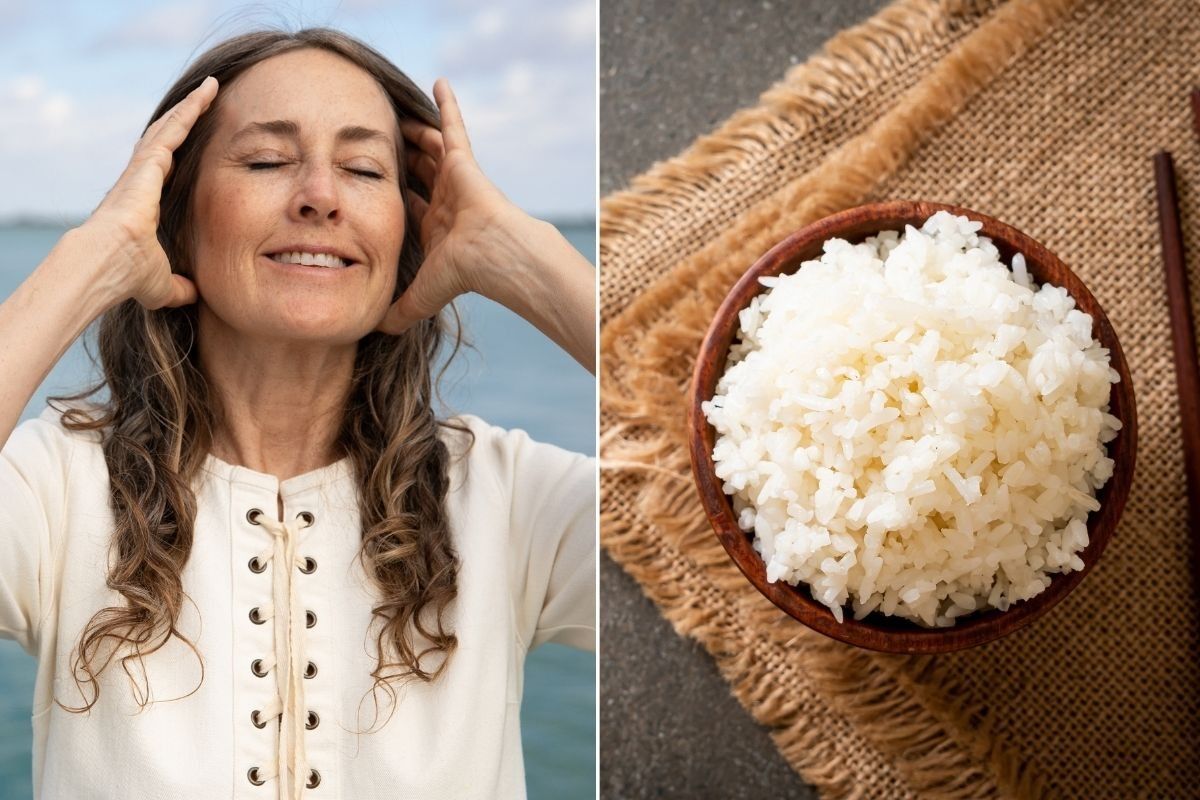 Woman and rice 