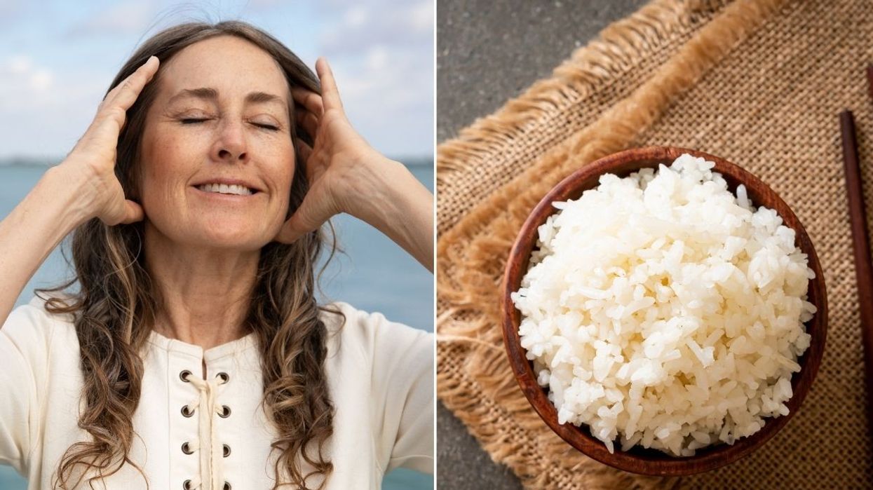 Woman and rice