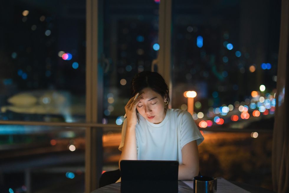 woman at desk