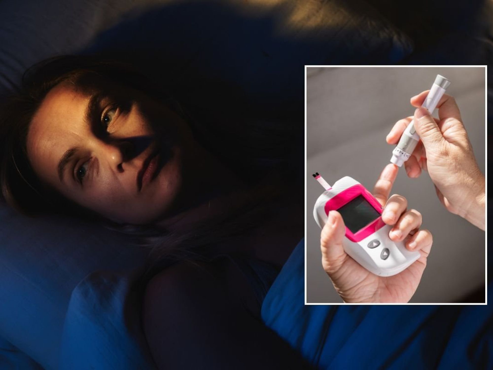 WOMAN AWAKE AT NIGHT