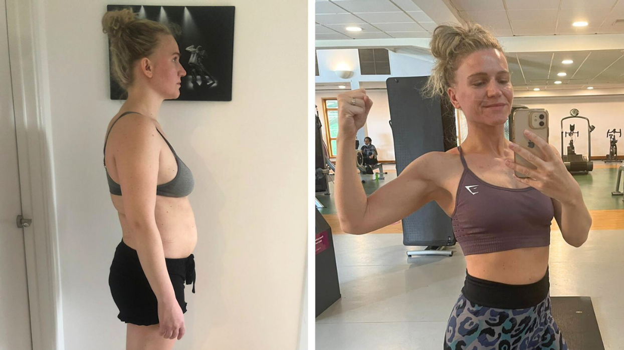 Woman before and after weight loss