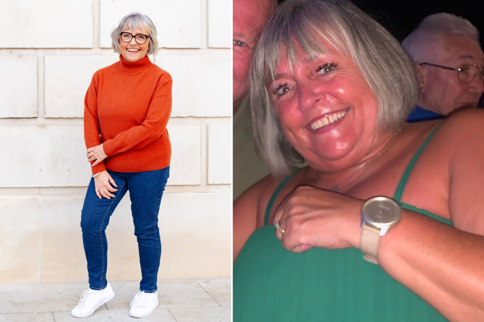 Woman before and after weight loss