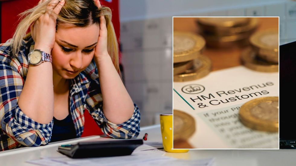 Woman doing finances and HMRC letter