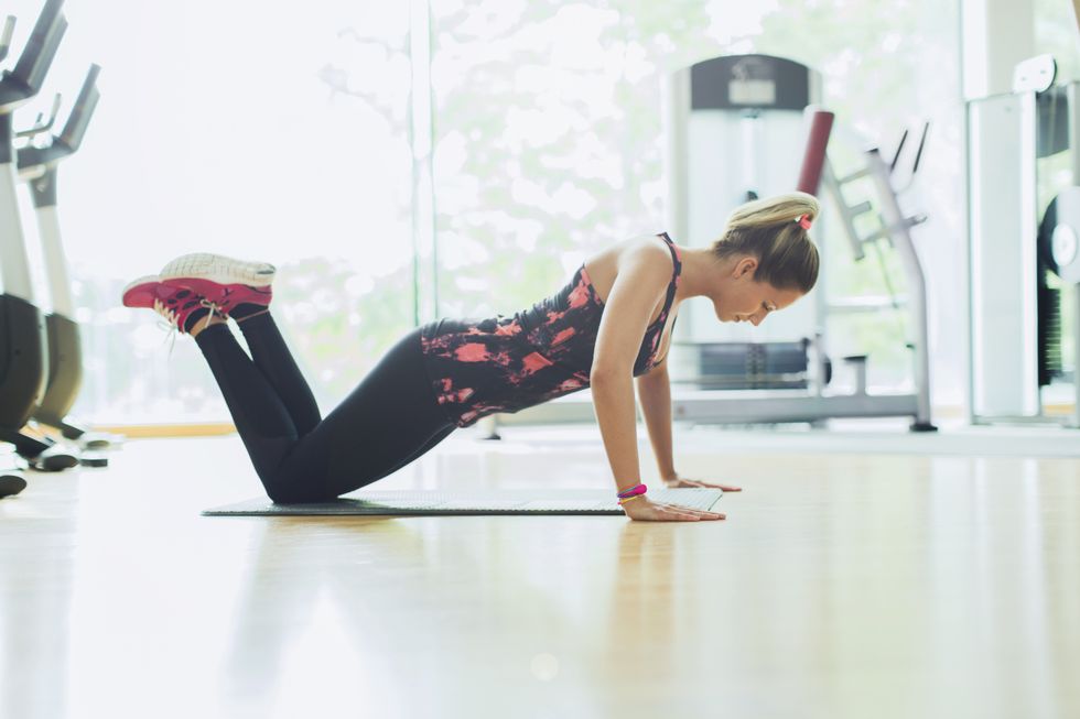 Woman doing push up