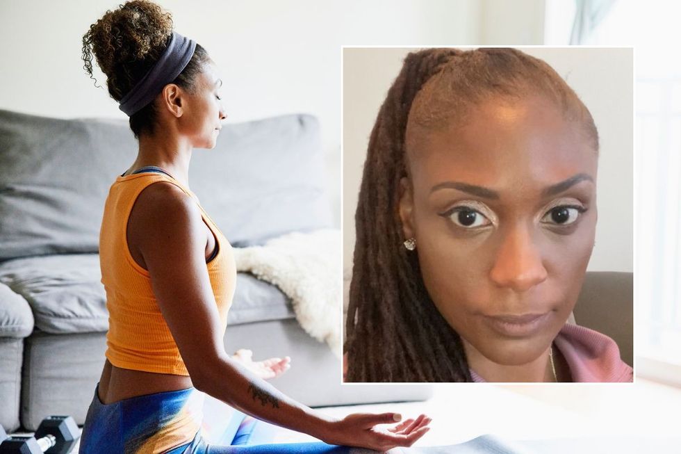 Woman doing yoga / Shanna Bynes