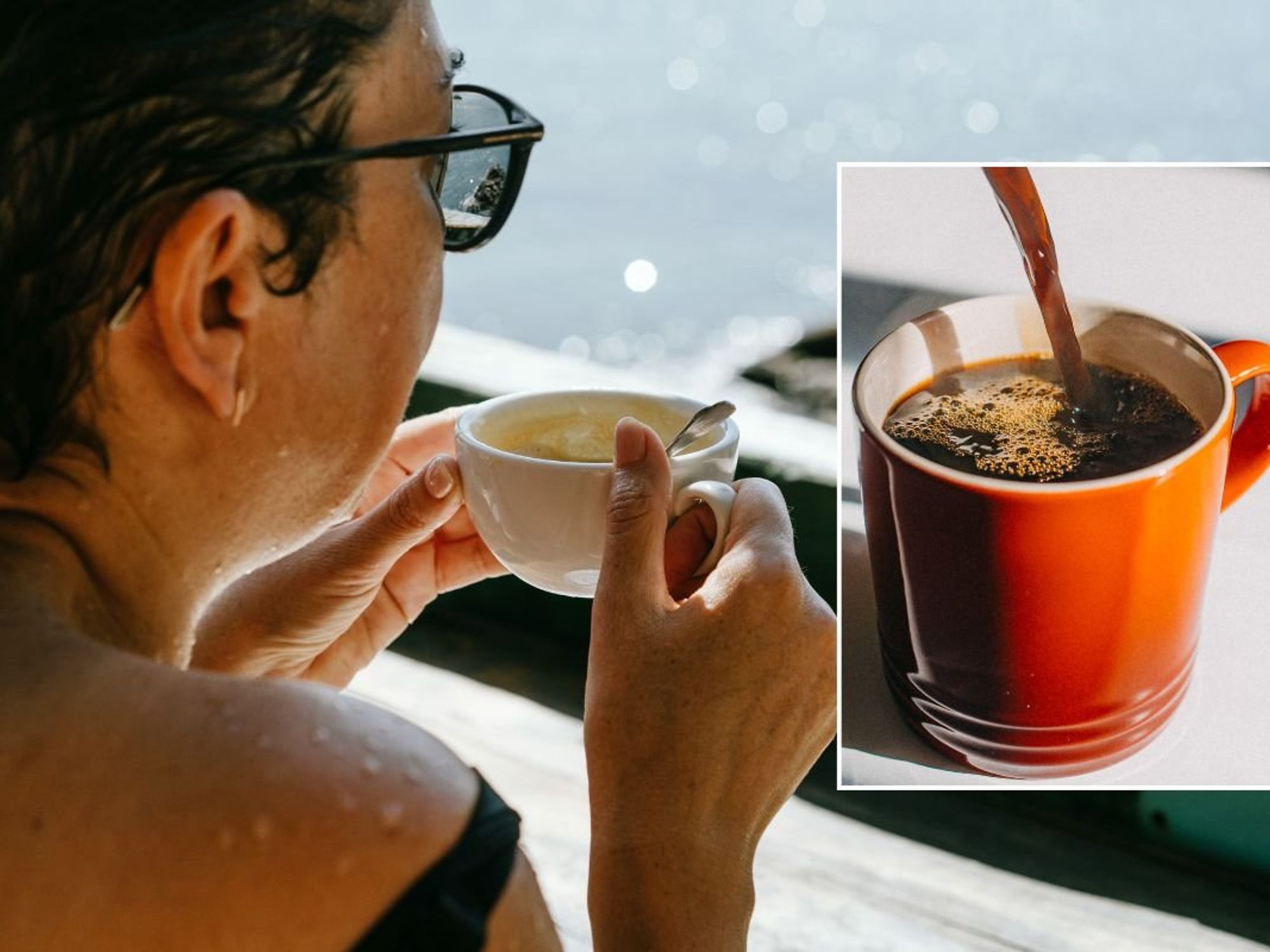 WOMAN DRINKING COFFEE