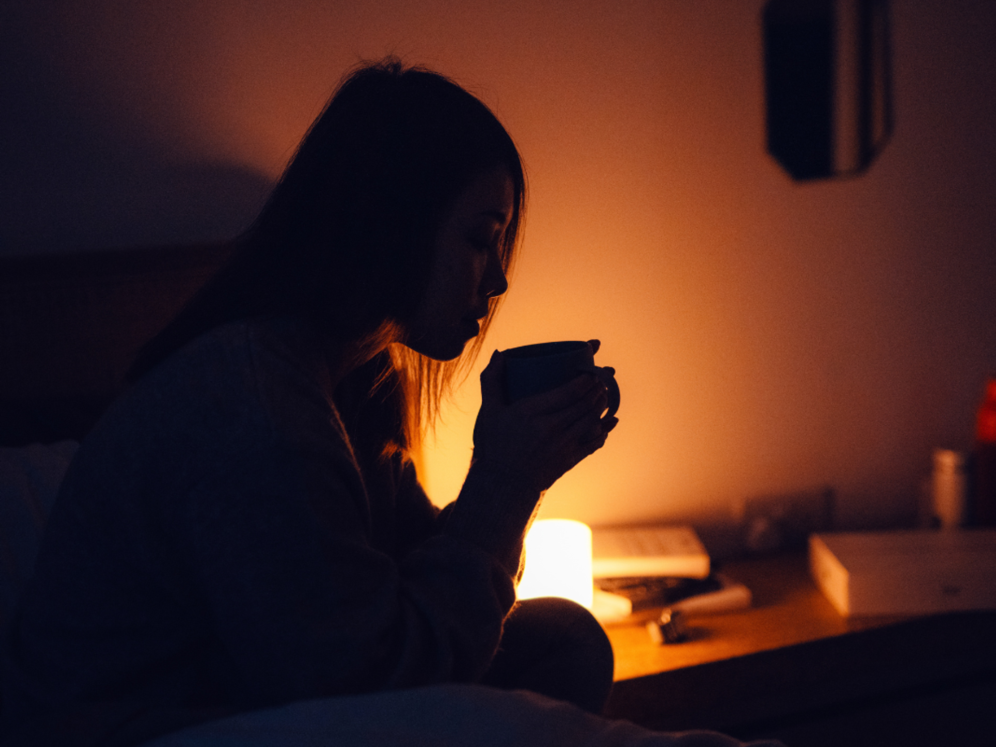 Woman drinking tea