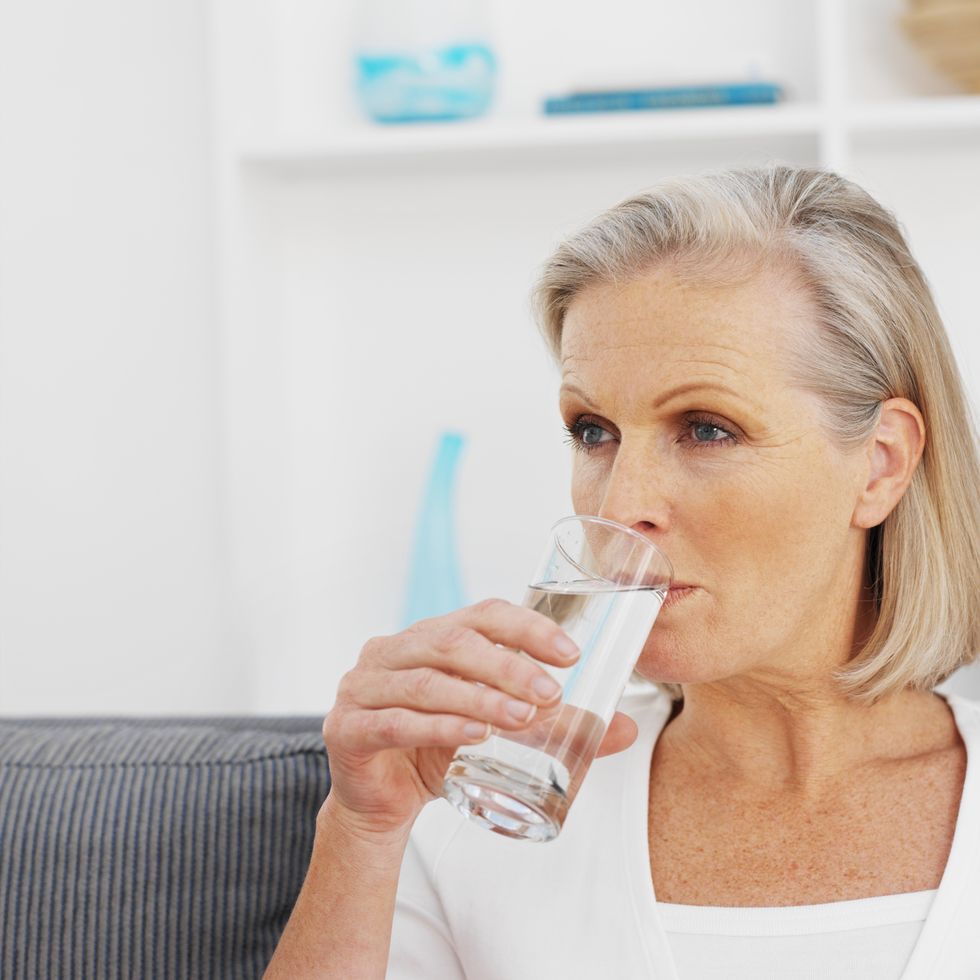 Woman drinking water