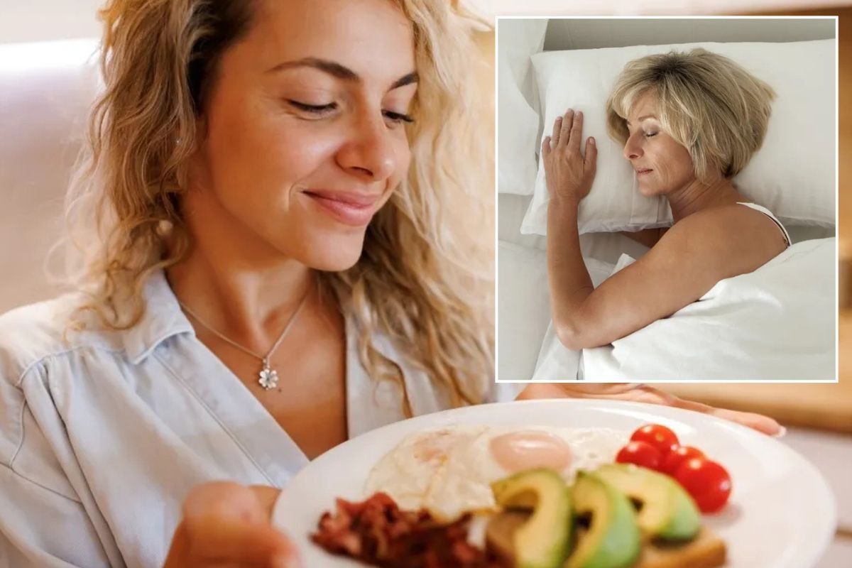 Woman eating healthy breakfast / Woman sleeping