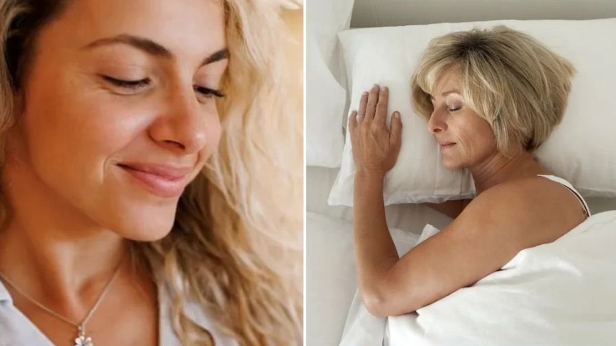 Woman eating healthy breakfast / Woman sleeping