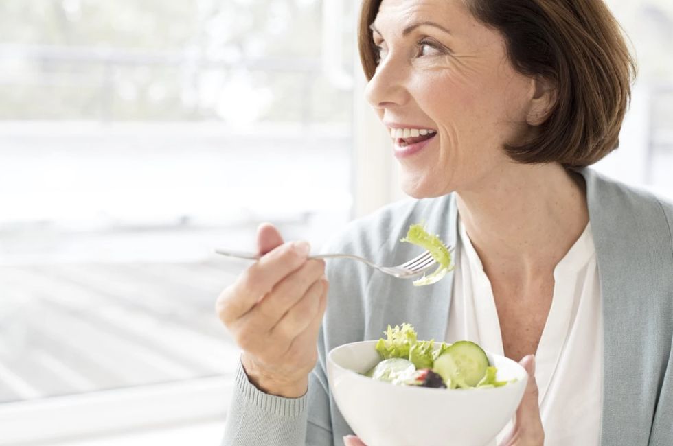 Woman eating healthy