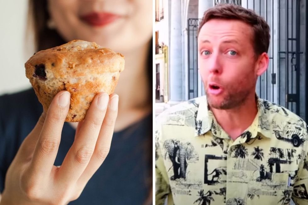 Woman eating pastry / James from Spain Revealed