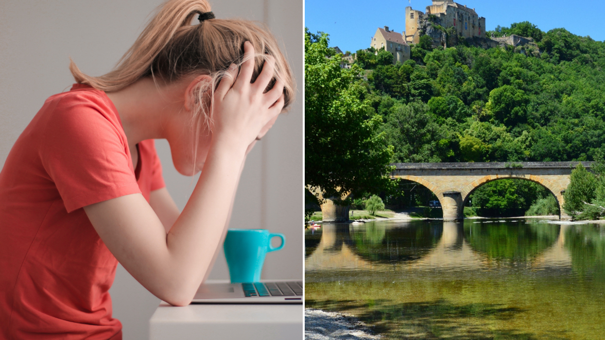 Woman frustrated Dordogne