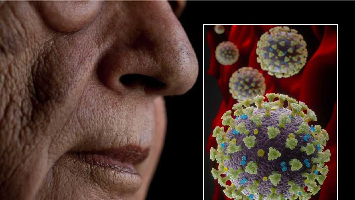 WOMAN HOLDING COVID TEST