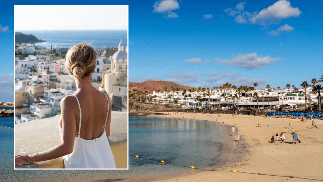 Woman in Corricella, Procida Island, Italy / Beach in Lanzarote