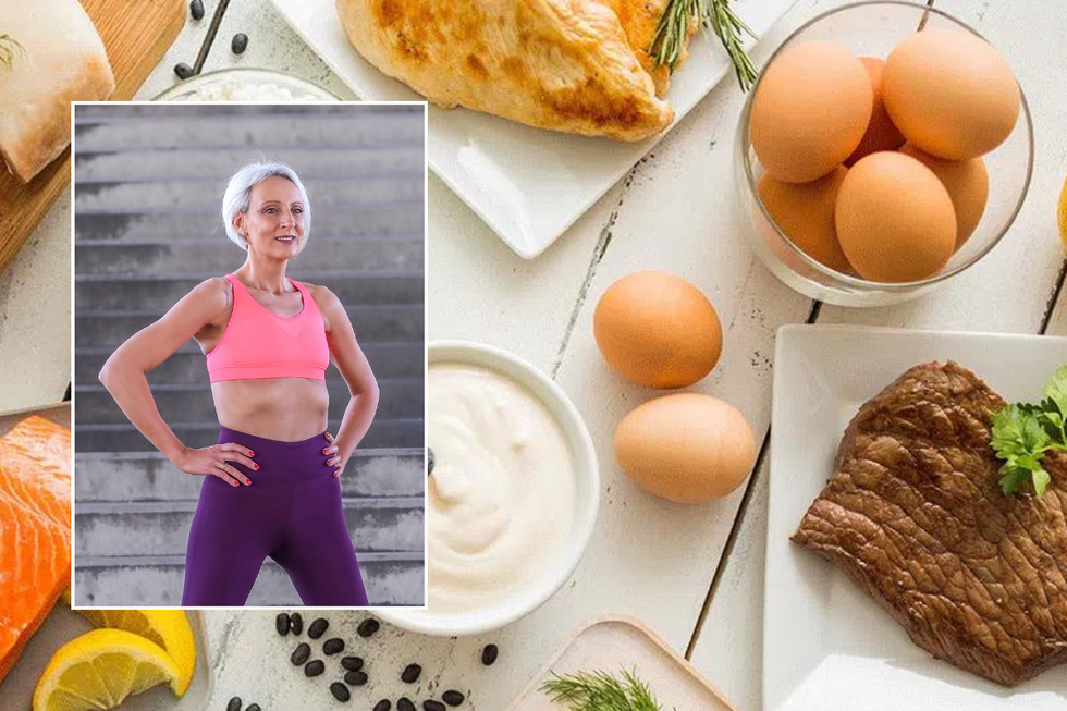 Woman in gym gear / ketogenic diet foods