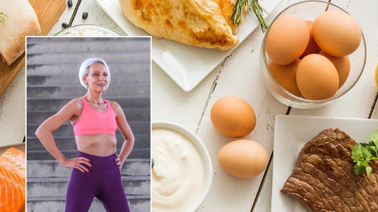 Woman in gym gear / ketogenic diet