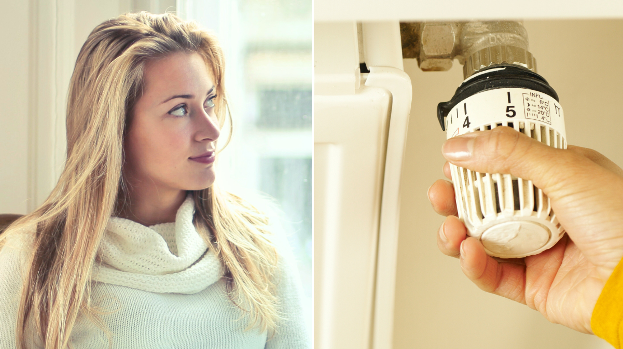 Woman in home radiator