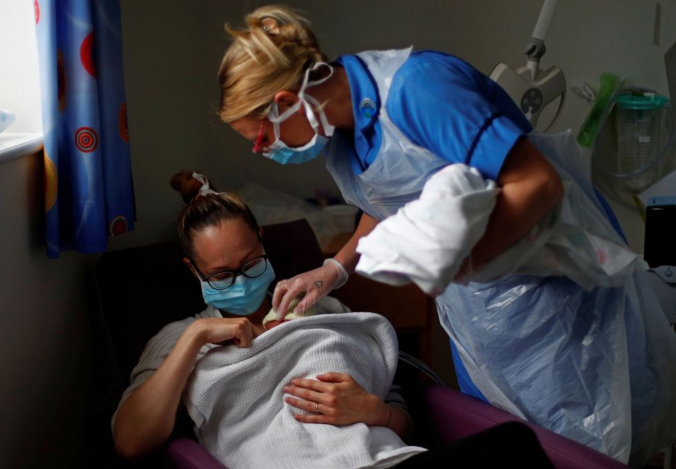 Woman just given birth