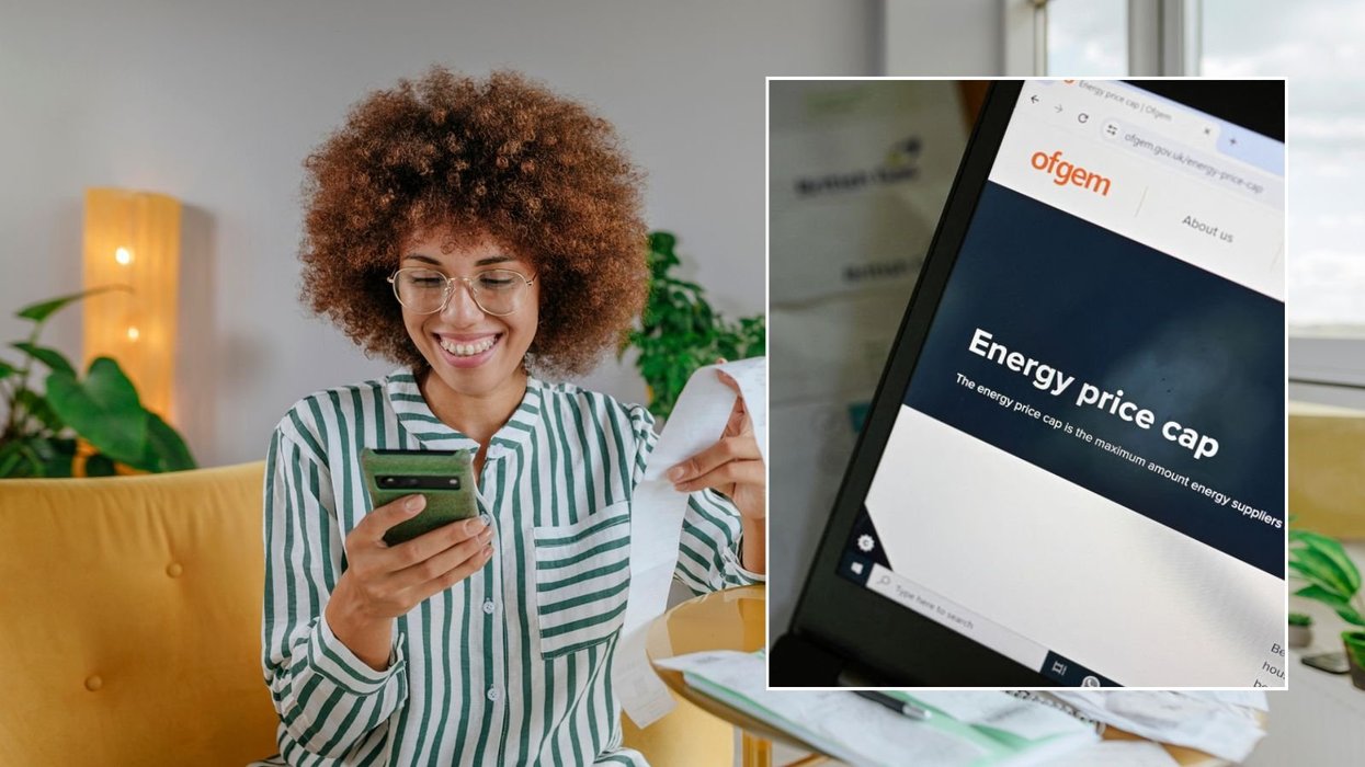 Woman looking at bill