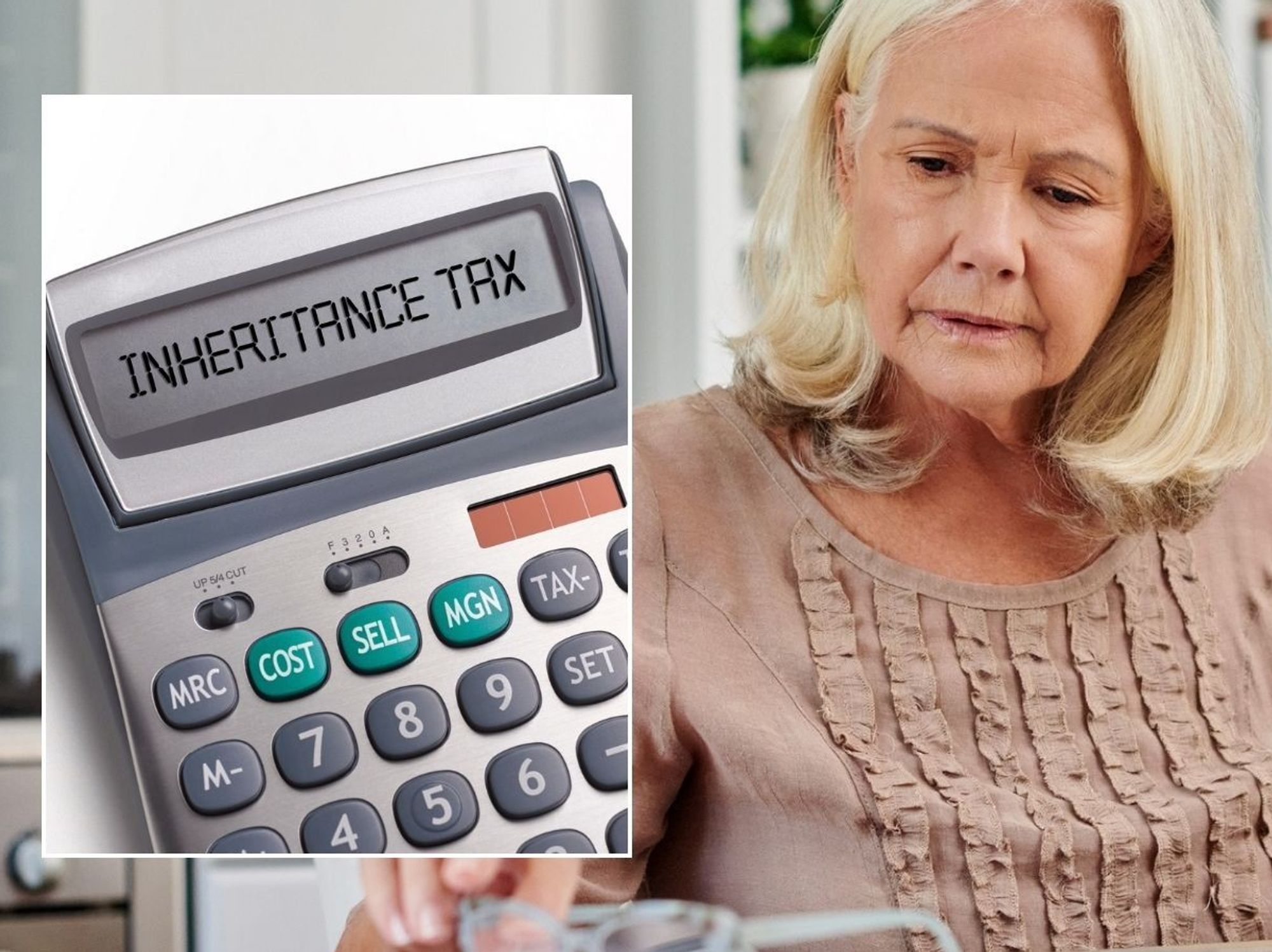 Woman looking at laptop and inheritance tax