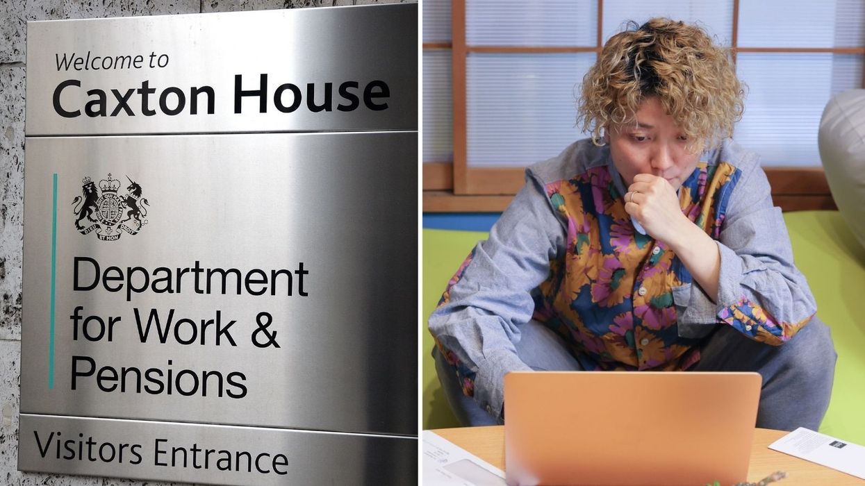 Woman looking at laptop