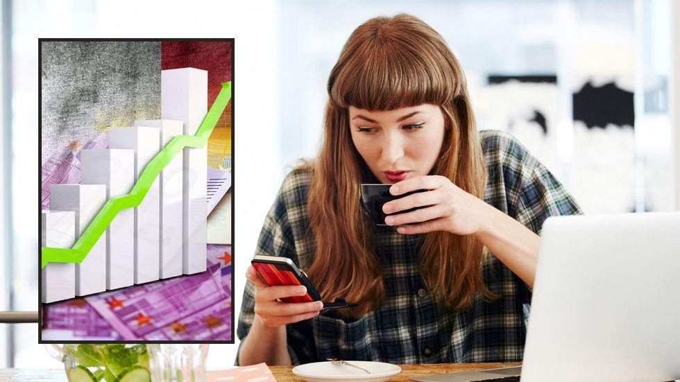 Woman looking at phone