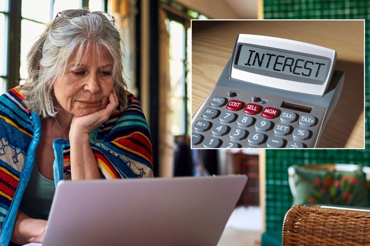 Woman looking at savings interest