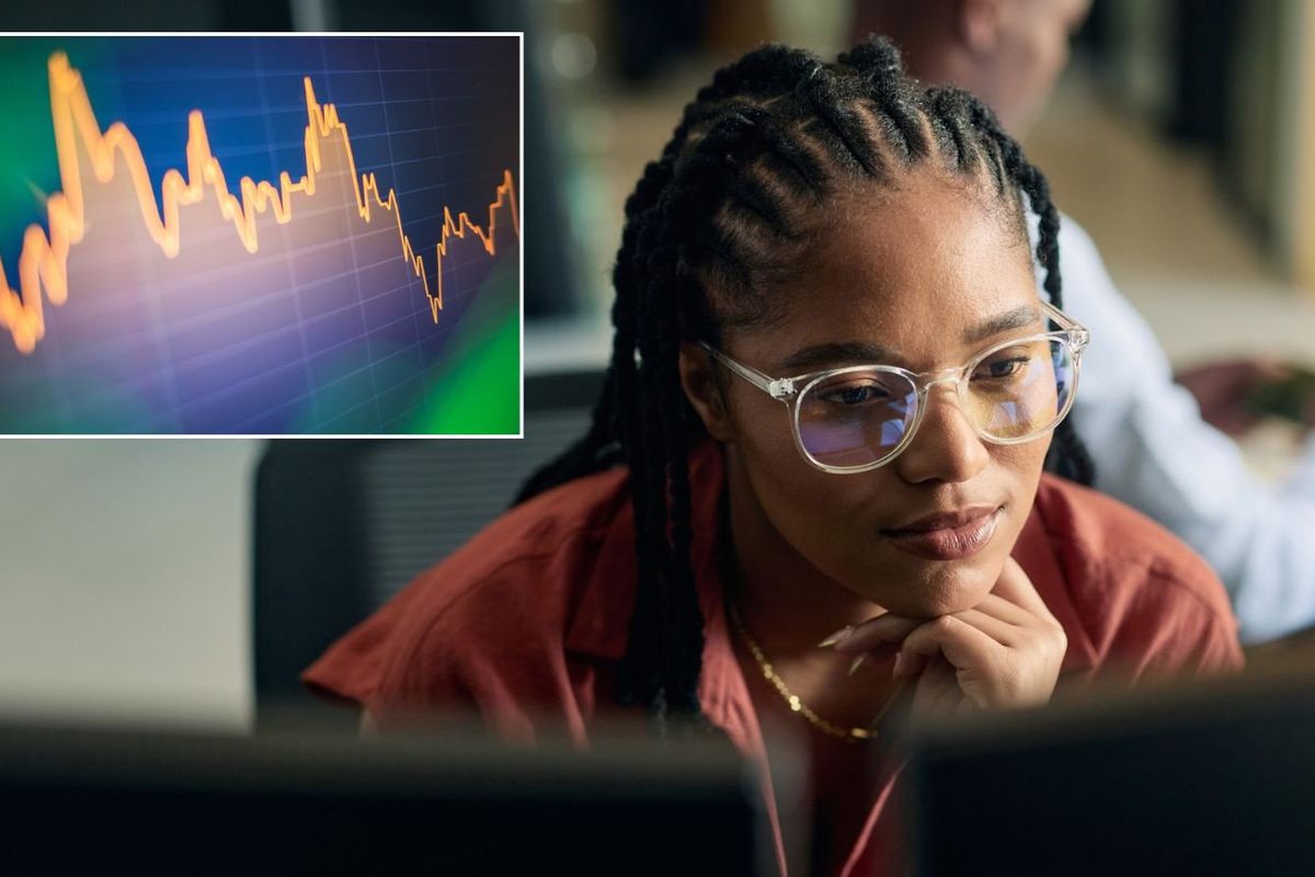 Woman looking at screen