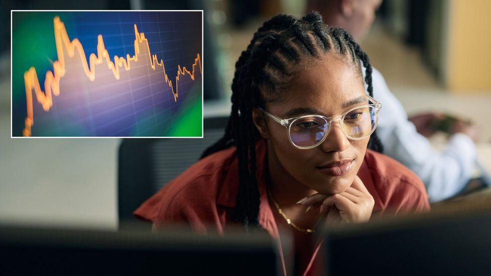 Woman looking at screen